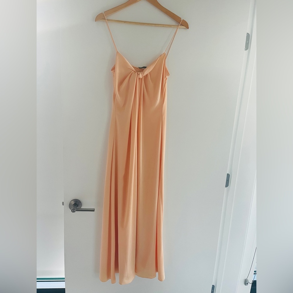 Rosetta Getty Peach Spaghetti Strap Maxi Dress size 6